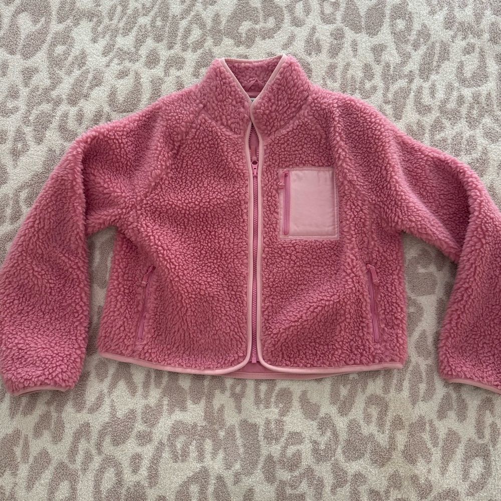 Crewcuts Pink Sherpa Fleece Jacket - kids XL ( 12/13)